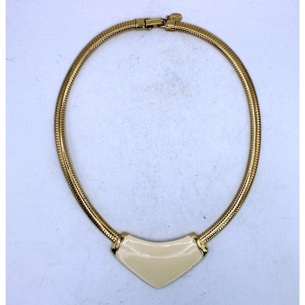 Vintage Park Lane Goldtone Omega Choker Necklace